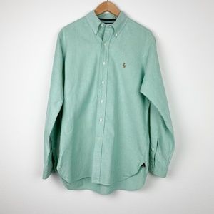 Ralph Lauren Classic Fit Green Button Down Shirt